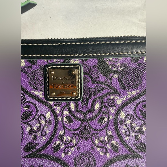 Dooney & Bourke Purple and Black Wristlet Haunted Mansion Disney Parks - Picture 2 of 13